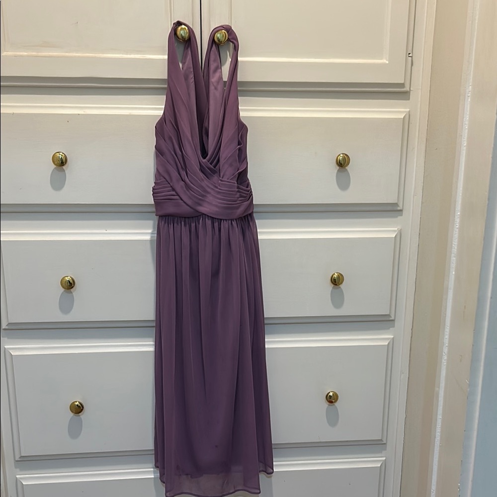 Elegant Purple Sleeveless Dress